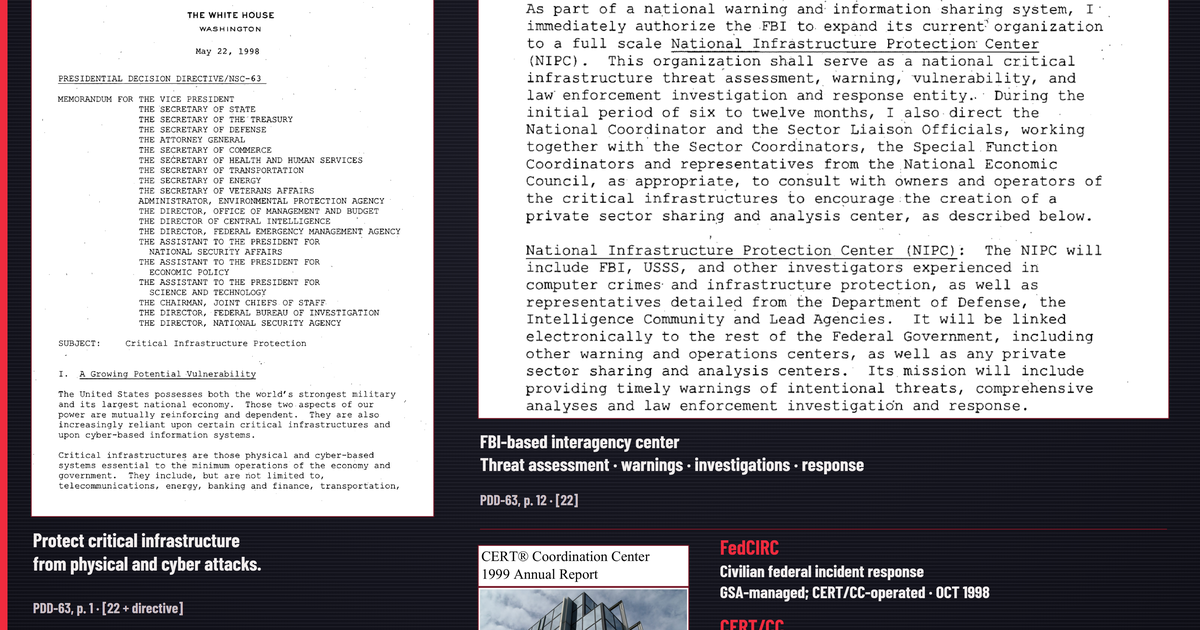 Federal cyber-response source documents, cropped for the report hero.